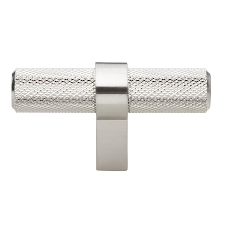 Gliderite Hardware 2-1/4 in. Knurled Steel Cabinet T-Bar Knob - 8002-T-SS, 5PK 8002-T-SS-5